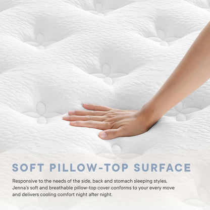 Jenna 12" Innerspring and Foam Full Mattress by Modway
