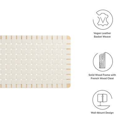 Sparta Weave Vegan Leather Full Headboard by Modway - Natural Beige / Natural Brown / Walnut Black / Walnut Brown (MOD-7122)