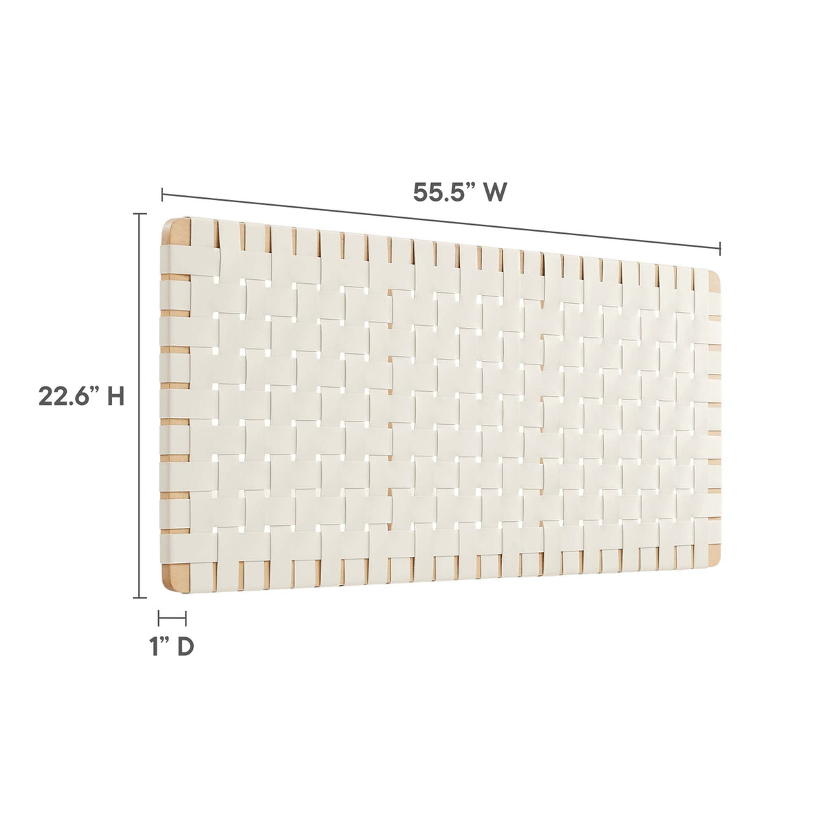 Sparta Weave Vegan Leather Full Headboard by Modway - Natural Beige / Natural Brown / Walnut Black / Walnut Brown (MOD-7122)