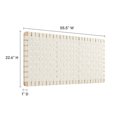 Sparta Weave Vegan Leather Full Headboard by Modway - Natural Beige / Natural Brown / Walnut Black / Walnut Brown (MOD-7122)