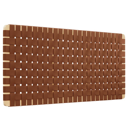 Sparta Weave Vegan Leather Full Headboard by Modway - Natural Beige / Natural Brown / Walnut Black / Walnut Brown (MOD-7122)