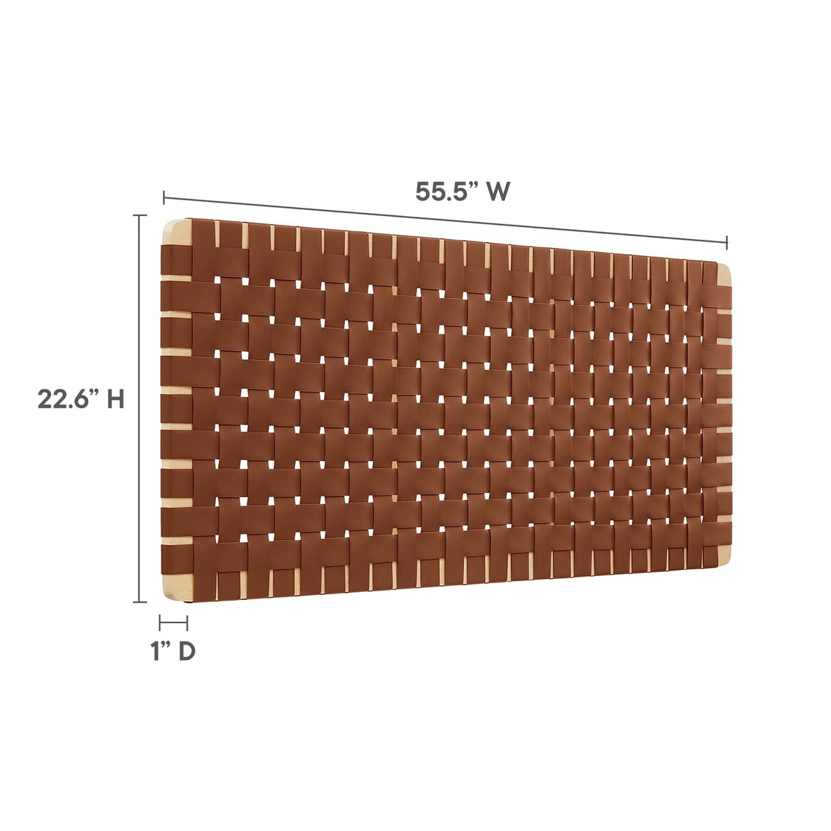 Sparta Weave Vegan Leather Full Headboard by Modway - Natural Beige / Natural Brown / Walnut Black / Walnut Brown (MOD-7122)