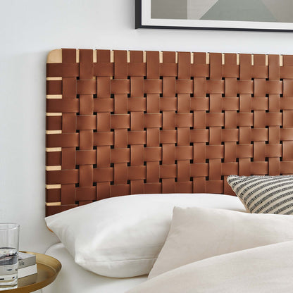 Sparta Weave Vegan Leather Full Headboard by Modway - Natural Beige / Natural Brown / Walnut Black / Walnut Brown (MOD-7122)