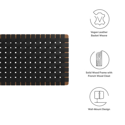 Sparta Weave Vegan Leather Full Headboard by Modway - Natural Beige / Natural Brown / Walnut Black / Walnut Brown (MOD-7122)