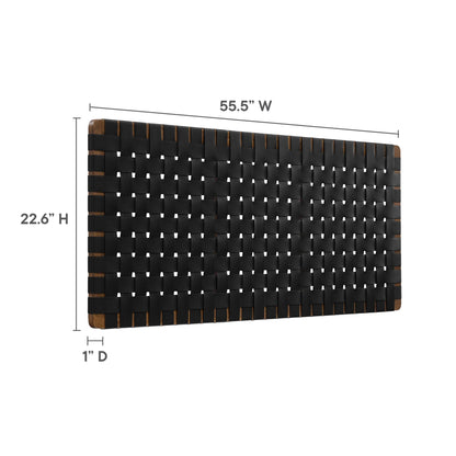 Sparta Weave Vegan Leather Full Headboard by Modway - Natural Beige / Natural Brown / Walnut Black / Walnut Brown (MOD-7122)
