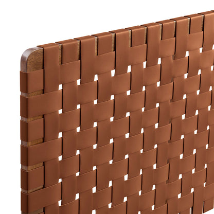 Sparta Weave Vegan Leather Full Headboard by Modway - Natural Beige / Natural Brown / Walnut Black / Walnut Brown (MOD-7122)