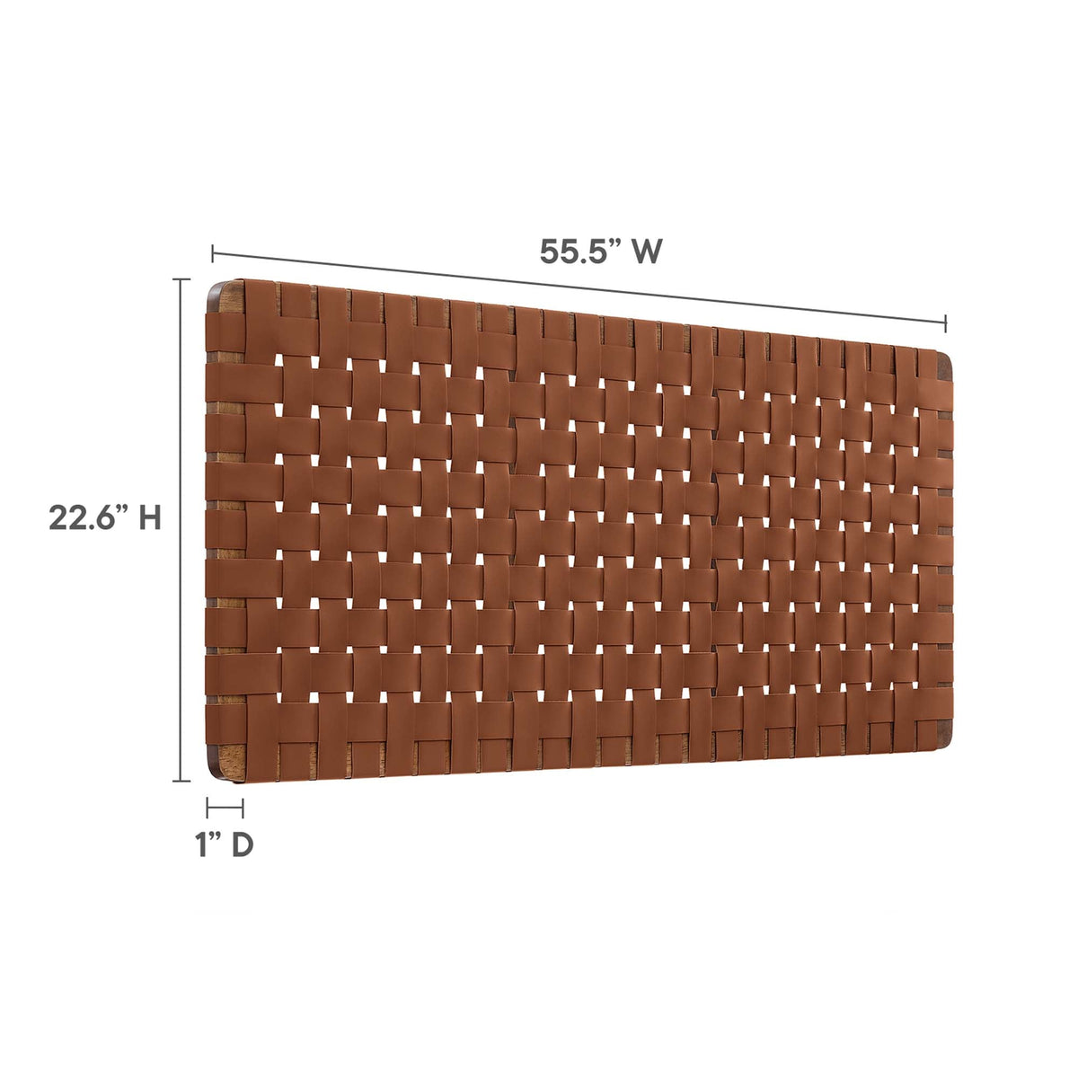 Sparta Weave Vegan Leather Full Headboard by Modway - Natural Beige / Natural Brown / Walnut Black / Walnut Brown (MOD-7122)