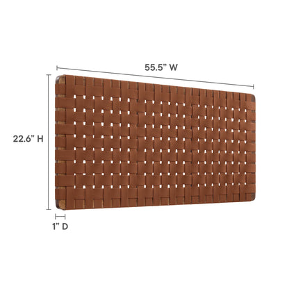 Sparta Weave Vegan Leather Full Headboard by Modway - Natural Beige / Natural Brown / Walnut Black / Walnut Brown (MOD-7122)
