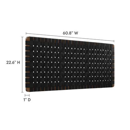 Sparta Vegan Leather Weave Queen Headboard by Modway