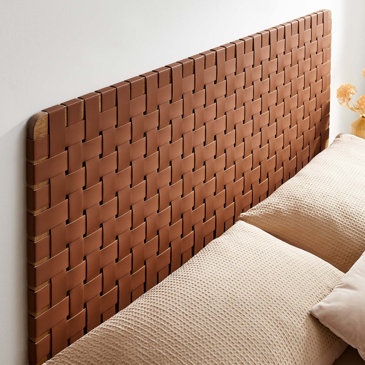 Sparta Vegan Leather Weave Queen Headboard by Modway