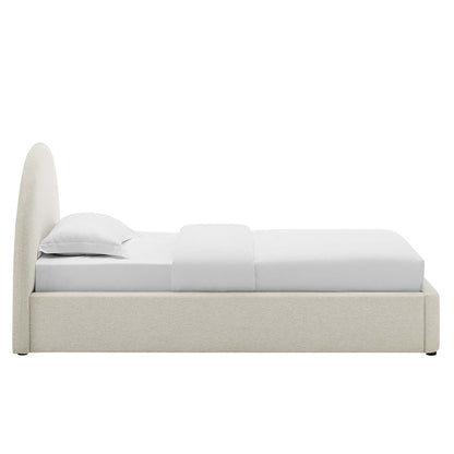 Resort Upholstered Fabric Arched Round Twin Platform Bed by Modway