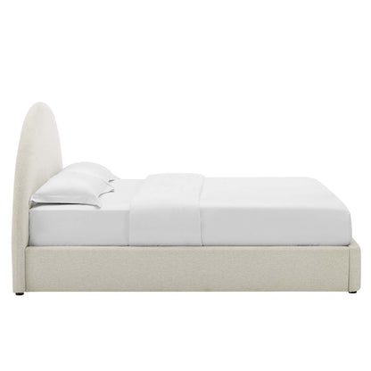Resort Upholstered Fabric Arched Round King Platform Bed by Modway