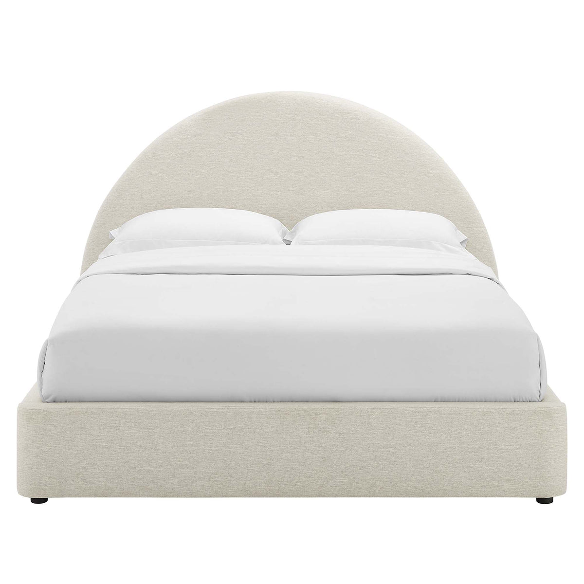 Resort Upholstered Fabric Arched Round King Platform Bed by Modway