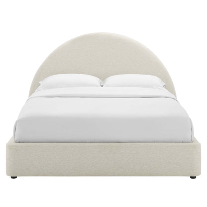 Resort Upholstered Fabric Arched Round King Platform Bed by Modway