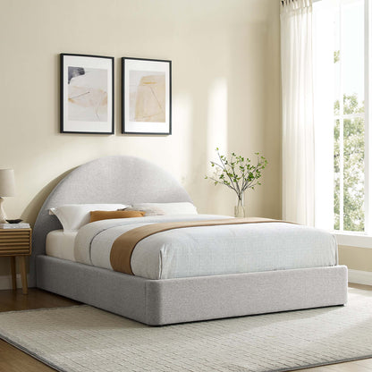 Resort Upholstered Fabric Arched Round King Platform Bed by Modway