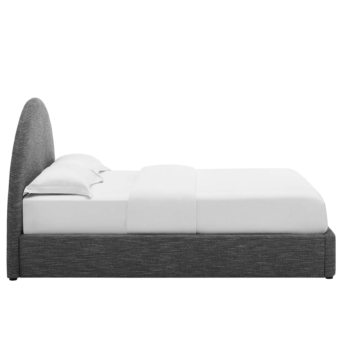 Resort Upholstered Fabric Arched Round King Platform Bed by Modway