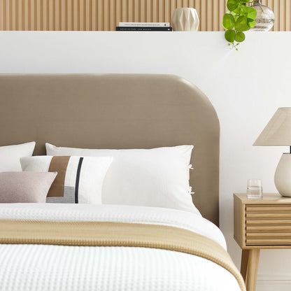 Keynote Performance Velvet Curved Full Platform Bed by Modway