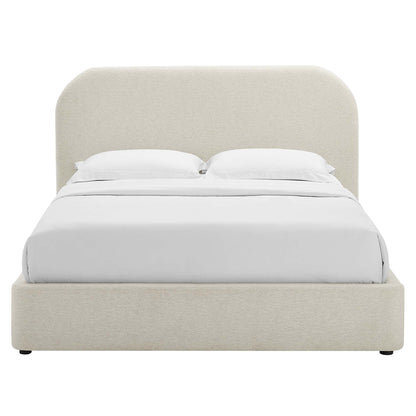 Keynote Upholstered Fabric Curved Queen Platform Bed by Modway