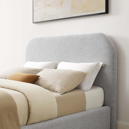 Keynote Upholstered Fabric Curved Queen Platform Bed by Modway