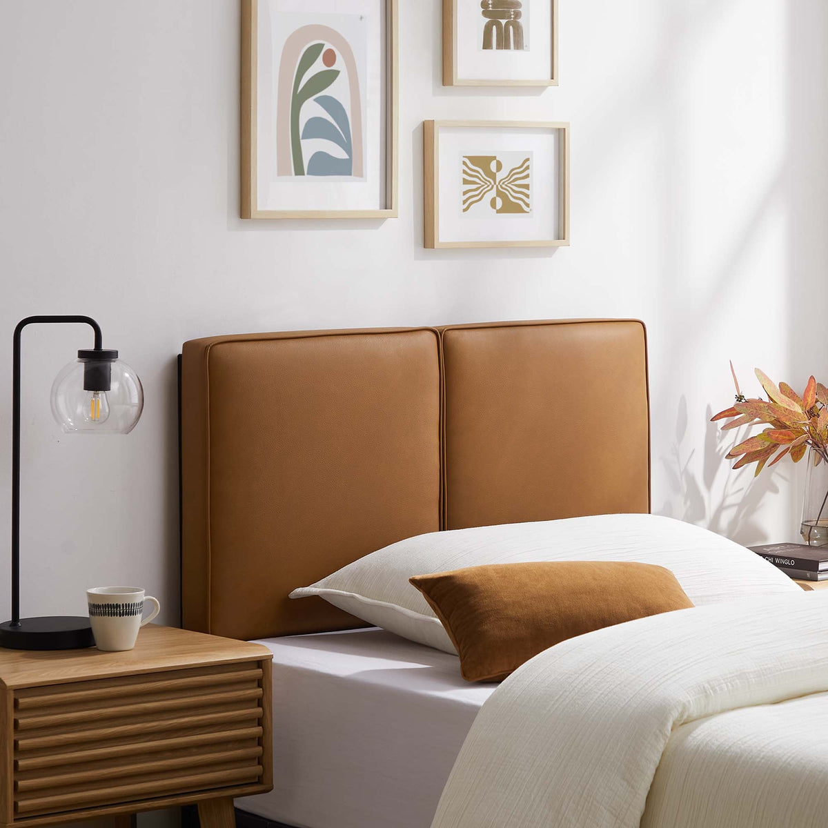 Lindee Vegan Leather Twin Headboard by Modway