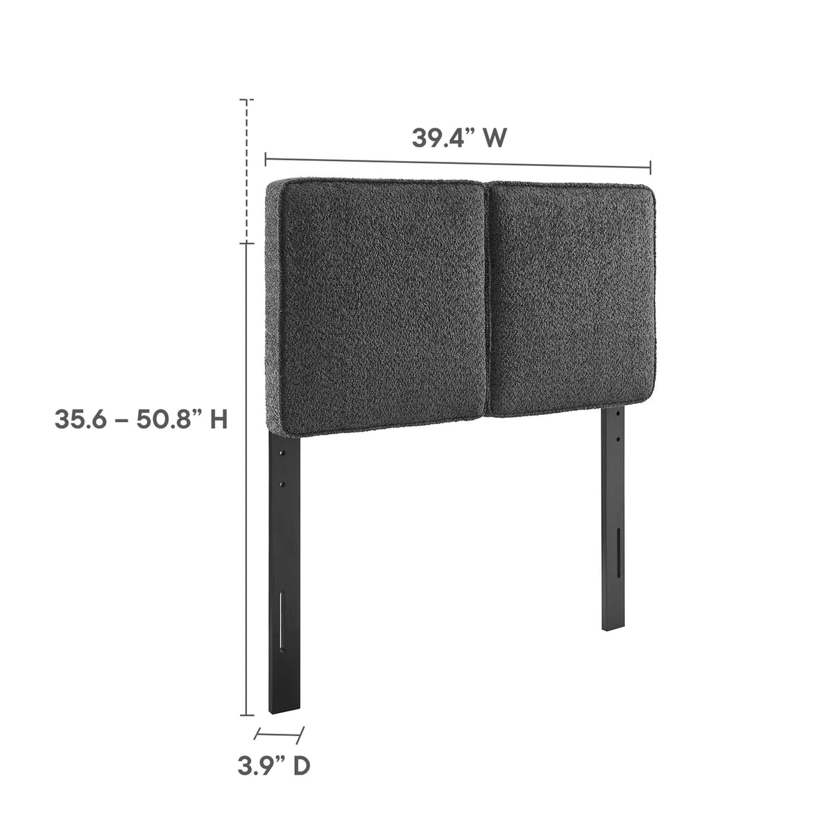 Lindee Boucle Fabric Twin Headboard by Modway