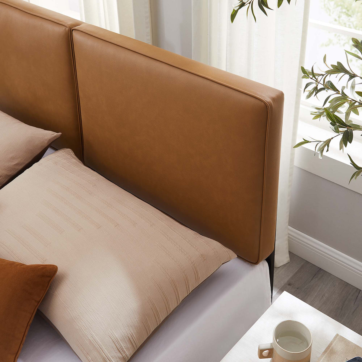 Lindee Vegan Leather Queen Headboard by Modway