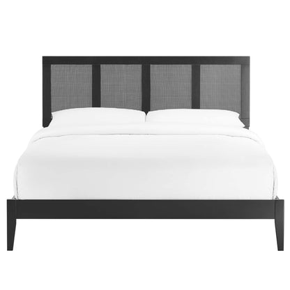 Sirocco Rattan and Wood Queen Platform Bed by Modway
