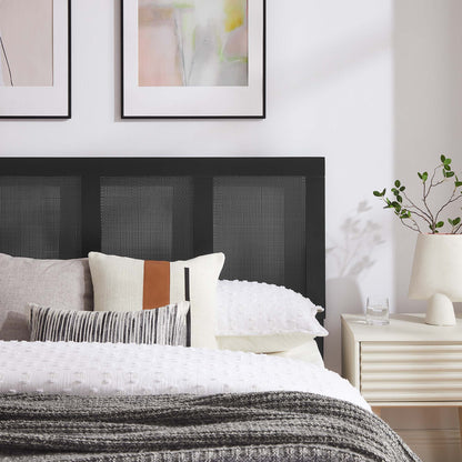 Sirocco Rattan and Wood King Platform Bed by Modway