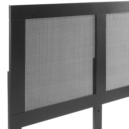 Sirocco Rattan and Wood King Platform Bed by Modway