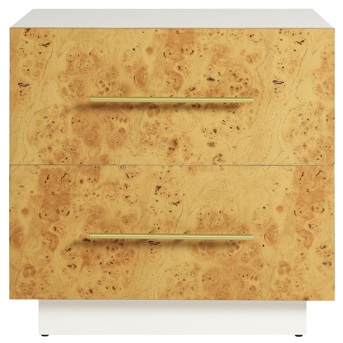 Abel 2-Drawer Burl Wood Nightstand by Modway