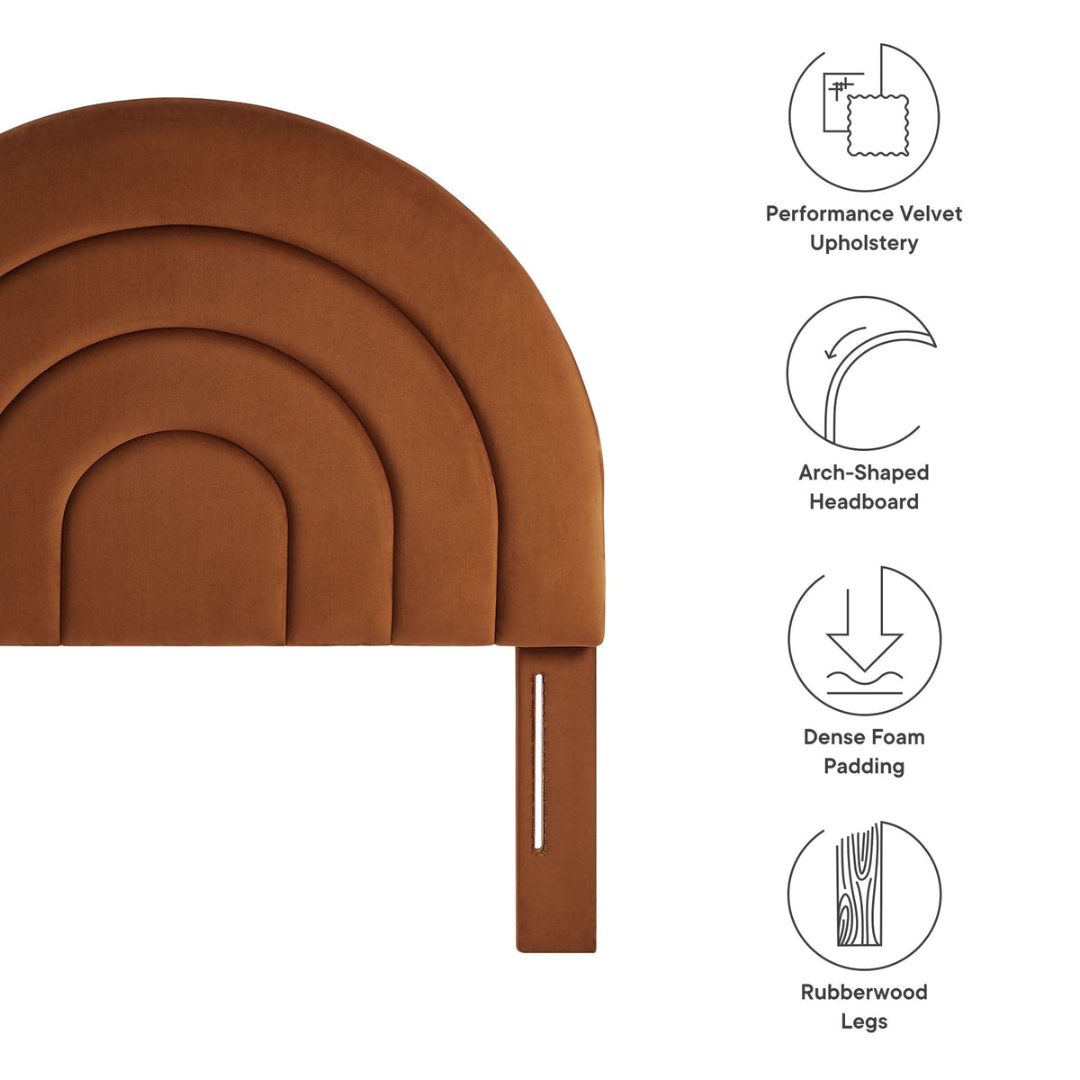 Solana Arched Performance Velvet Twin Headboard by Modway