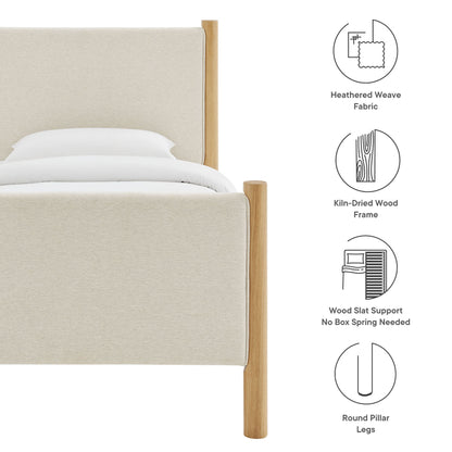 Maven Twin Size Fabric Upholstered Platform Bed by Modway