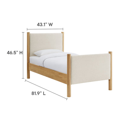 Maven Twin Size Fabric Upholstered Platform Bed by Modway