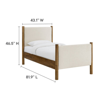 Maven Twin Size Fabric Upholstered Platform Bed by Modway