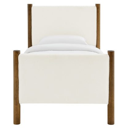 Maven Twin Size Boucle Upholstered Platform Bed by Modway