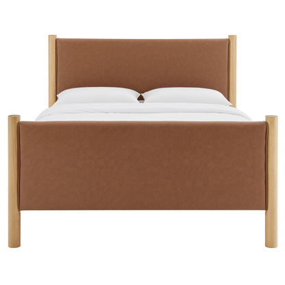 Maven Full Size Vegan Leather Upholstered Platform Bed by Modway