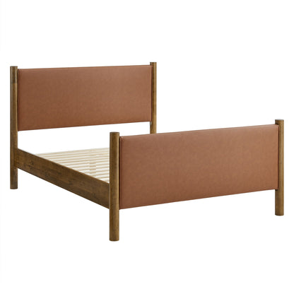 Maven Full Size Vegan Leather Upholstered Platform Bed by Modway