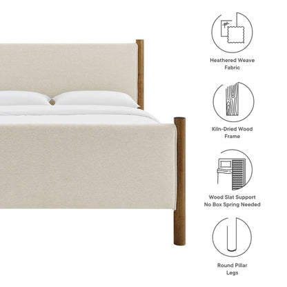 Maven Queen Size Fabric Upholstered Platform Bed by Modway