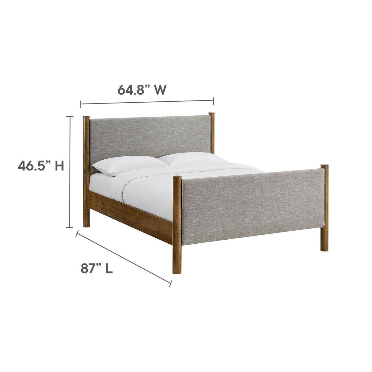 Maven Queen Size Fabric Upholstered Platform Bed by Modway
