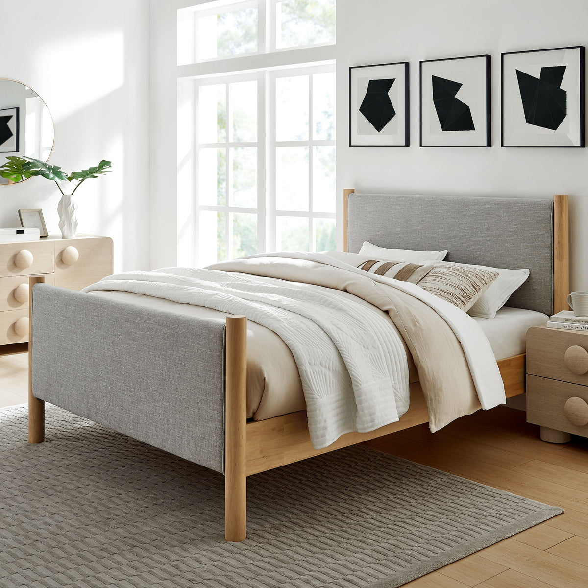 Maven King Size Fabric Upholstered Platform Bed by Modway