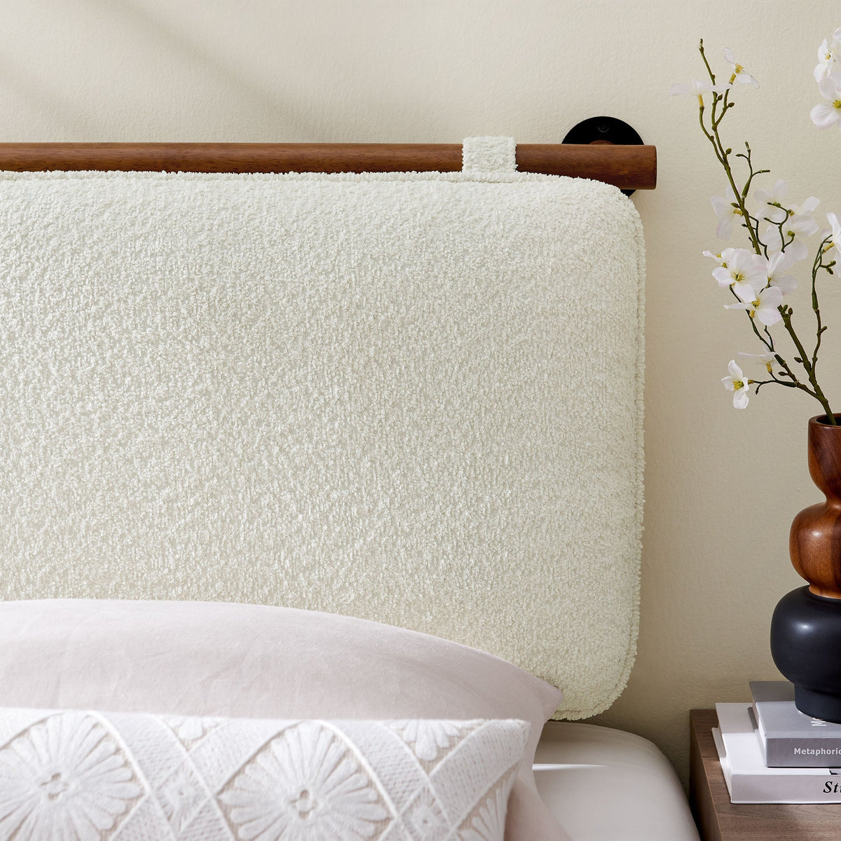 Anela Wall-Mounted Chenille Upholstered Twin Headboard