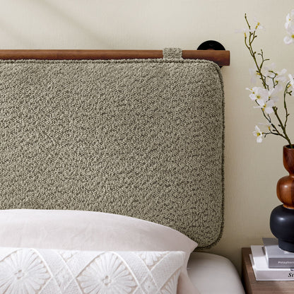 Anela Wall-Mounted Chenille Upholstered Twin Headboard