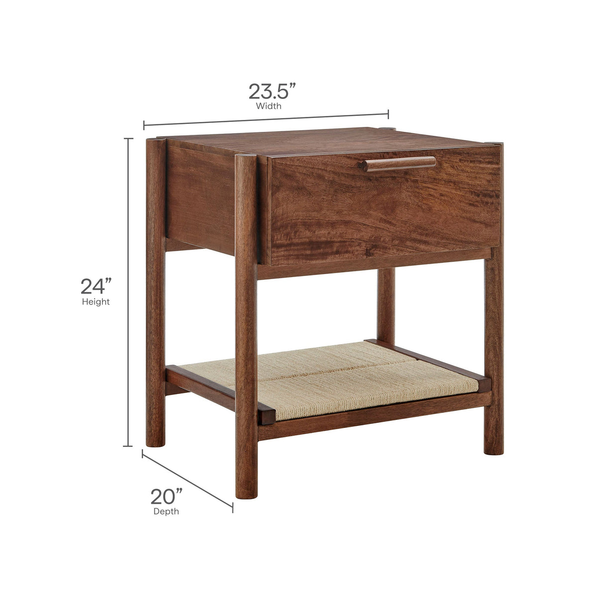 Oswin 1-Drawer Wood Nightstand by Modway