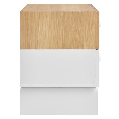 Nolia 2-Drawer Color Block Nightstand by Modway