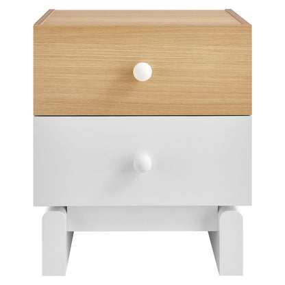 Nolia 2-Drawer Color Block Nightstand by Modway