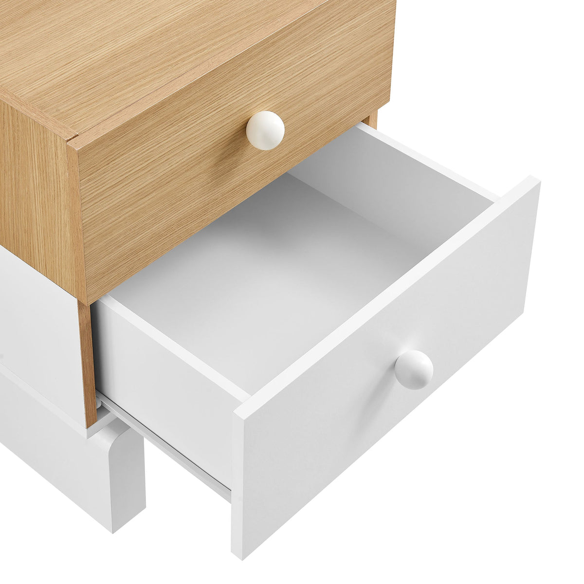 Nolia 2-Drawer Color Block Nightstand by Modway