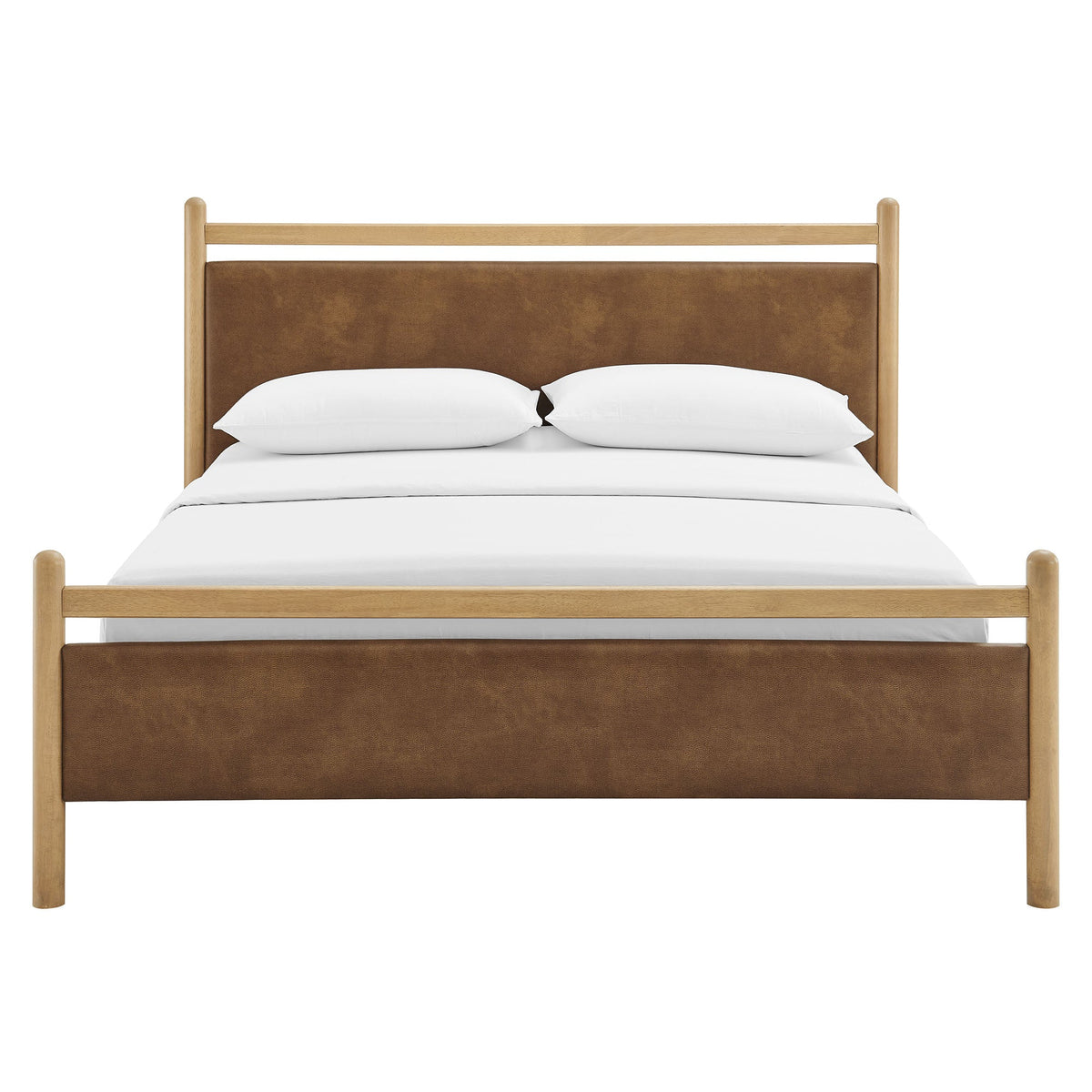 Ginny King Size Vegan Leather Platform Bed Frame by Modway
