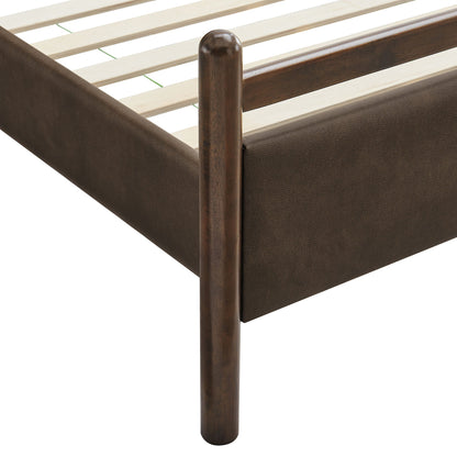 Ginny King Size Vegan Leather Platform Bed Frame by Modway