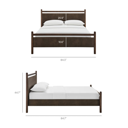 Ginny King Size Vegan Leather Platform Bed Frame by Modway