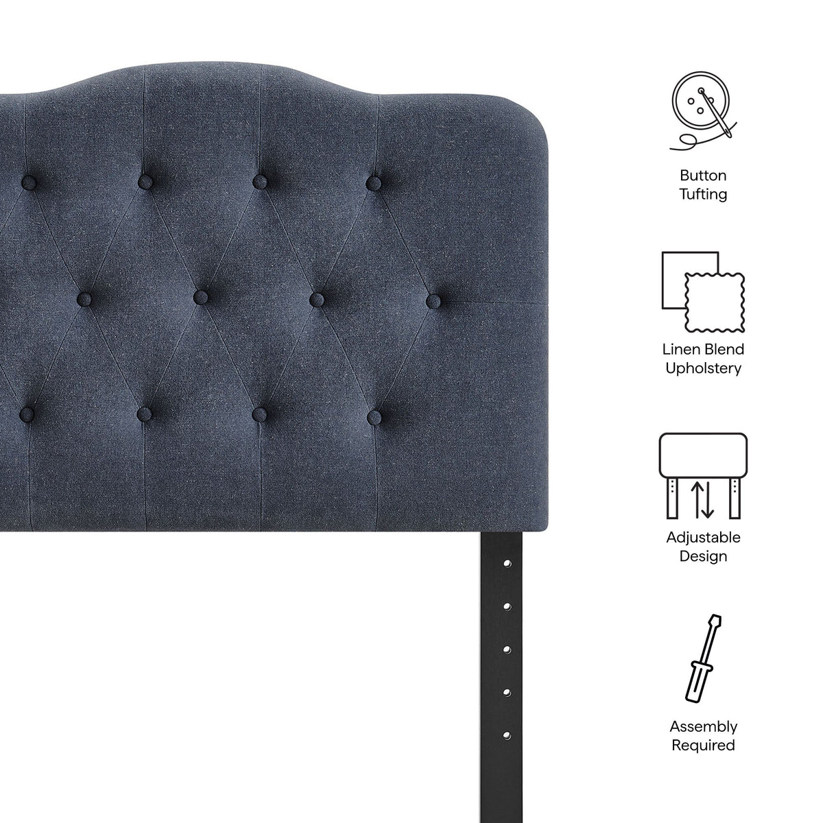 Annabel Premium Linen Blend Twin Headboard by Modway